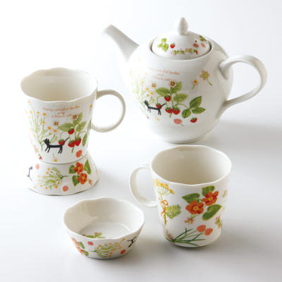 楽天市場】ハーブガーデン ティーセット シンジカトウデザイン herb