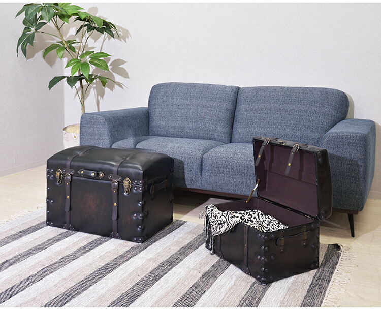 楽天市場】アンティーク トランク IW-876 Lサイズ＆Sサイズ 2点セット