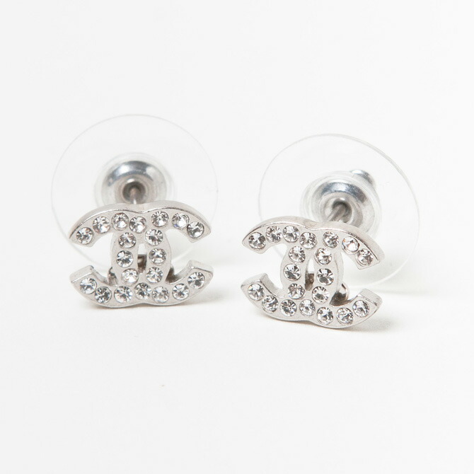 楽天市場】シャネル【CHANEL】（シャネル ピアス） シルバー×クリア