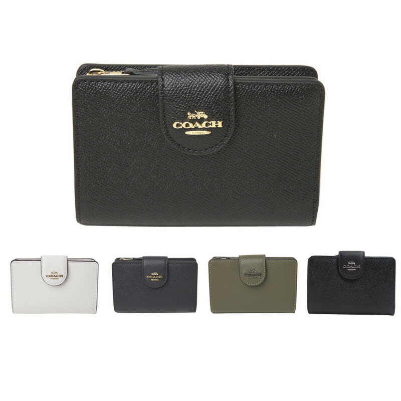 楽天市場】コーチ COACH 二つ折り財布 ラグジュアリー クロスグレーン
