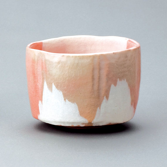 茶道具 筒茶盌 光悦写 雪片(せっぺん) 佐々木昭楽作 栞 共箱