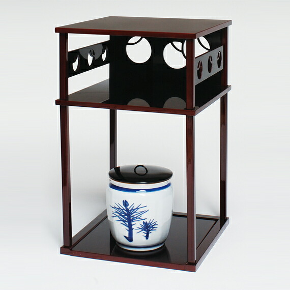 楽天市場】【茶道具 / 棚】 壷々透二重棚 (つぼつぼすかしにじゅうだな