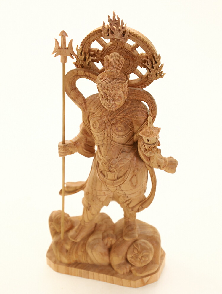 楽天市場】【総高33cm】毘沙門天 木彫り 仏像 縁起物 〜『一刀彫