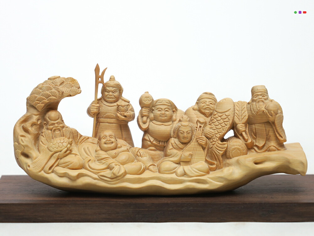 楽天市場】七福神 木彫り 置物一刀彫 / 素材：柘植 : 津山銘木有馬店
