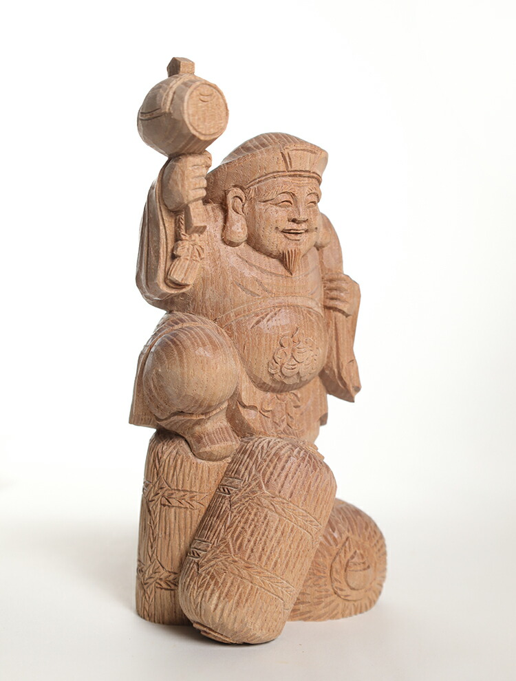 楽天市場】大黒様 木彫り 置物 一刀彫 / 素材：けやき : 津山銘木有馬店