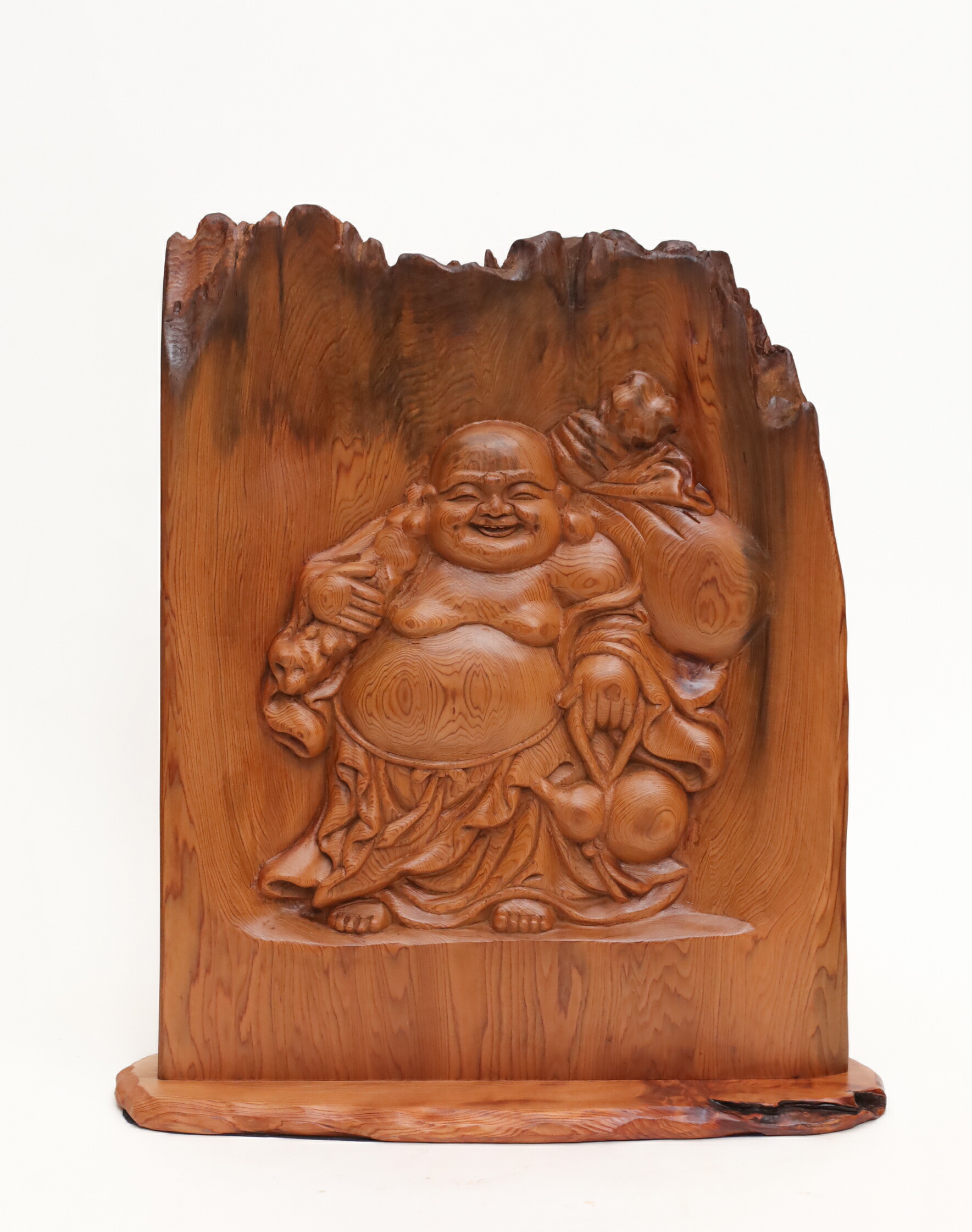 楽天市場】【総高43cm】屋久杉 布袋様 木彫り 一刀彫 / 素材：屋久杉
