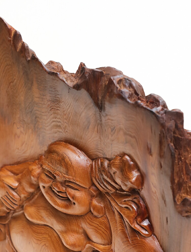 楽天市場】【総高43cm】屋久杉 布袋様 木彫り 一刀彫 / 素材：屋久杉