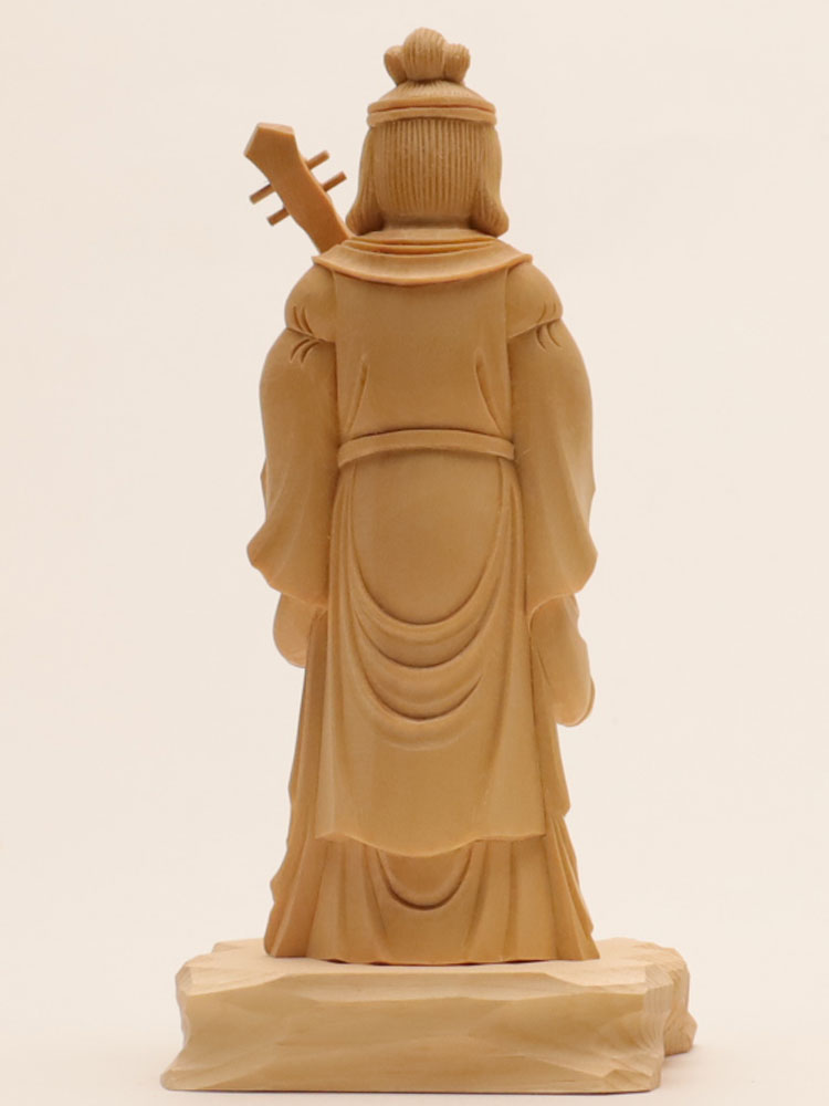 楽天市場】【総高20cm】弁財天 仏像 木彫り 置物 仕様：無垢 / 素材