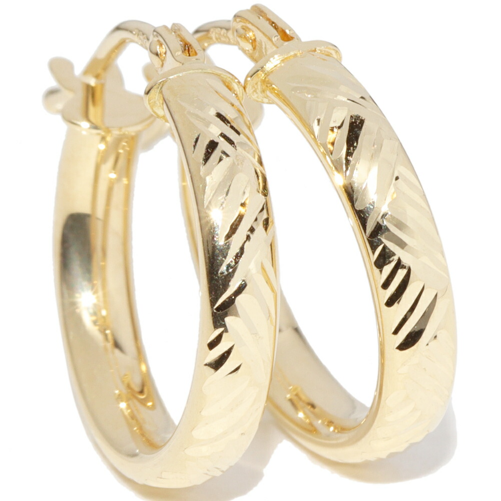 楽天市場】ピアス K18YG フープピアス : たかみ質店楽天市場店