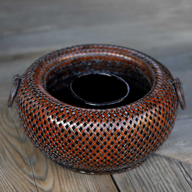 楽天市場】花籠 染無双耳付 : 虎斑竹専門店 竹虎