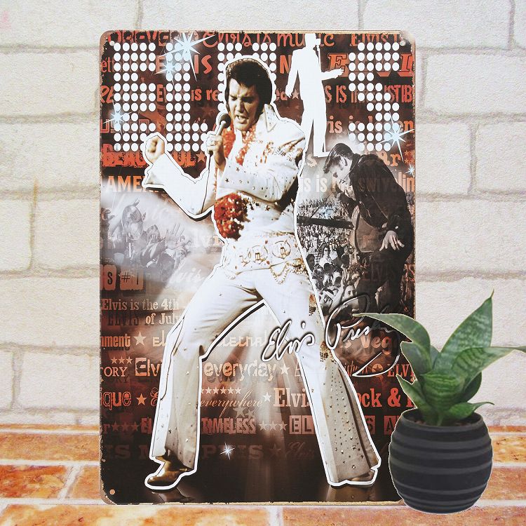楽天市場】ブリキ看板 エルビスプレスリー slv ポスター 絵 イラスト