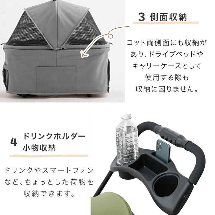 楽天市場】折り畳み わんタッチ 3way ペットカート ライト 耐荷重 15kg