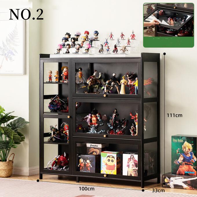 楽天市場】アクリル コレクションケース 上下スライド式扉 竹製 3層