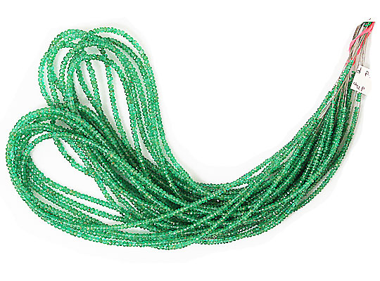 楽天市場】エメラルド 【カットビーズ】 約2.8x1.7mm 《1/4連 約10cm