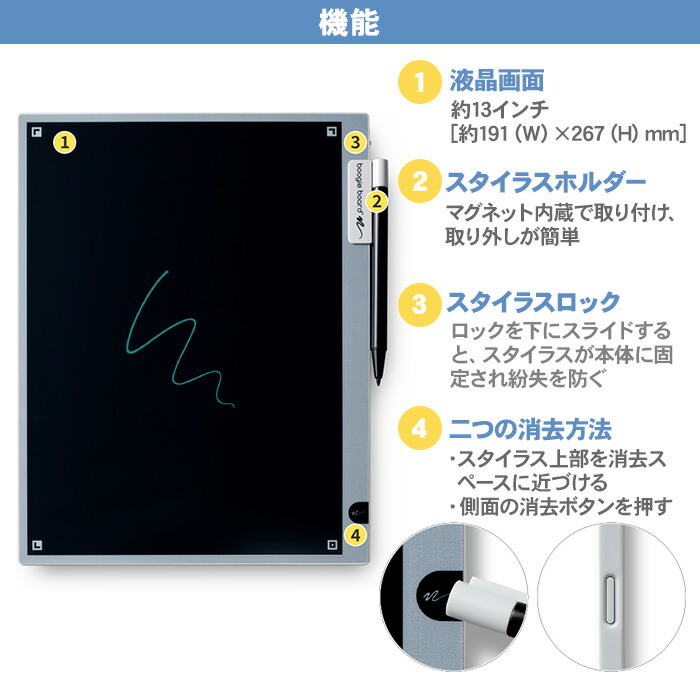 楽天市場】【送料無料】キングジム ブギーボード 電子メモパッド BB-19