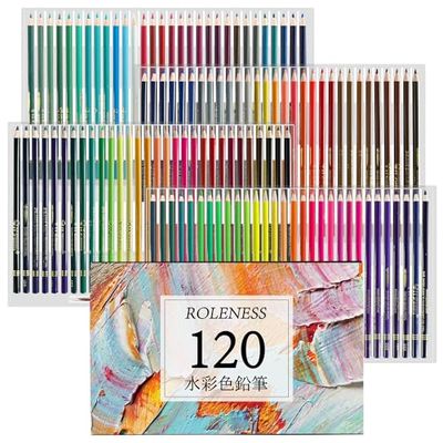 楽天市場】Roleness 色鉛筆 120色 水性 子供と大人の塗り絵 色鉛筆
