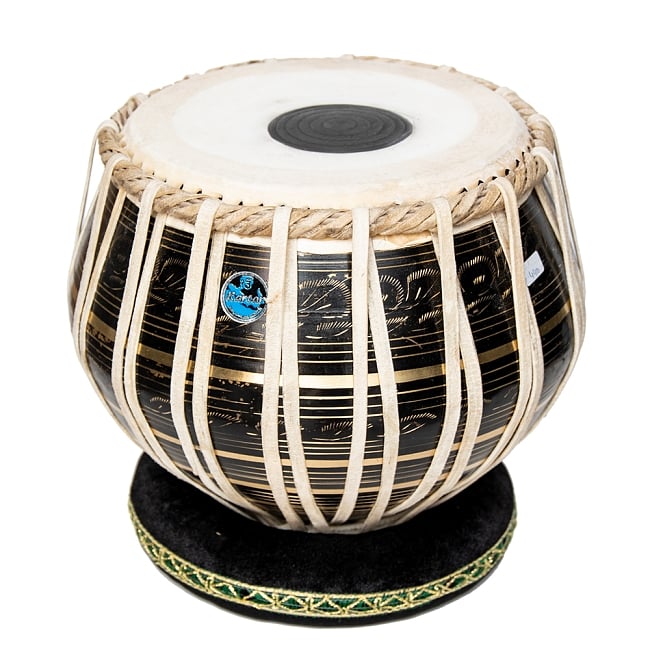 希少】インド打楽器 タブラ&バヤンセット 台座付き 希少】インド打楽器