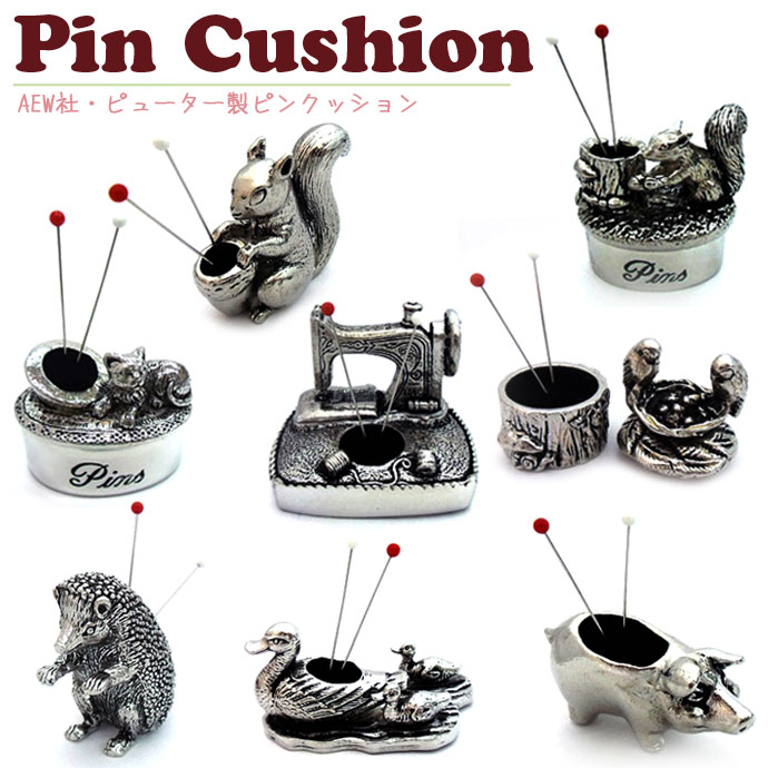 楽天市場】ピューター ピンクッション 針刺し カルガモの親子