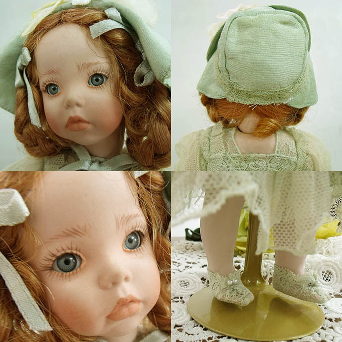 楽天市場】イタリア製 ビスクドール ガール グリーン Maria Rossi