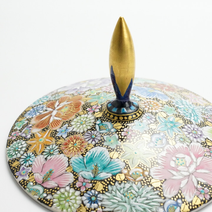 楽天市場】九谷焼 台皿 色絵金襴花詰 / 高 聡文 hanazume 海外人気の