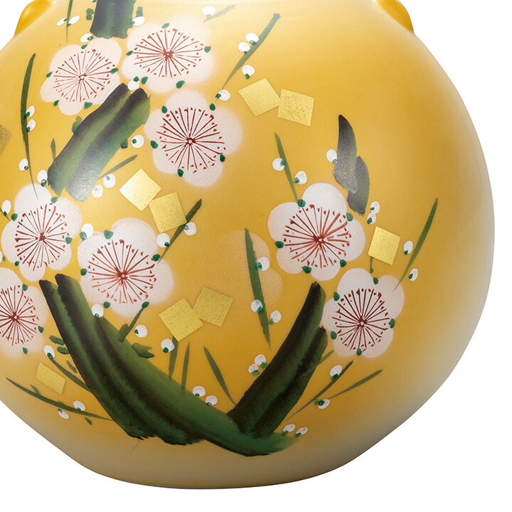 雀と桜の九谷焼花入 雀と桜の九谷焼花入 雀と桜の九谷焼花入 九谷焼 雀