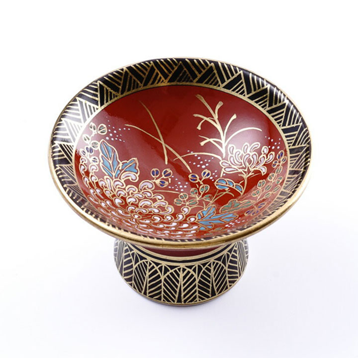 錦山窯 美統 盃 ペア 人間国宝 錦山窯三代 吉田美統『釉裏金彩