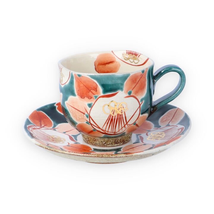 楽天市場】九谷焼 カップ&ソーサー 釉彩椿/虚空蔵窯＜送料無料 和食器