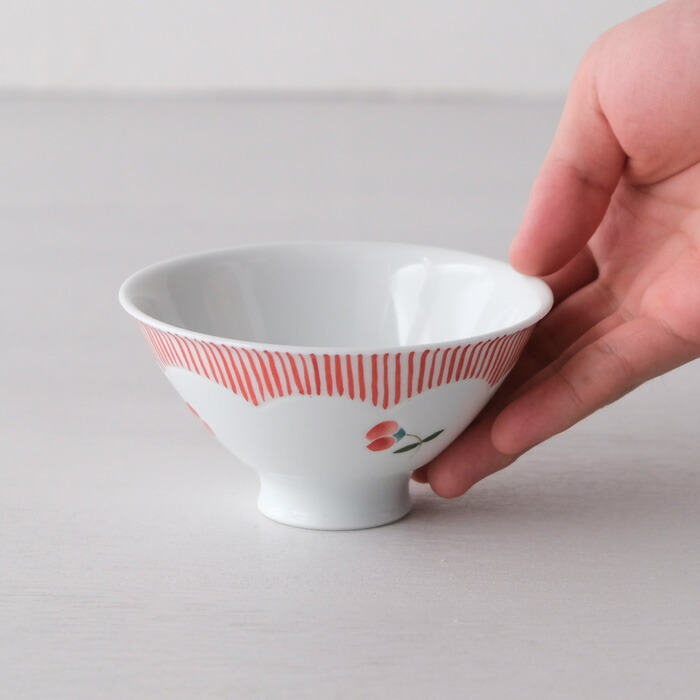 楽天市場】【在庫限り】波佐見焼 風花 姫碗 赤 Φ11.5×6cm 225ml 約120g