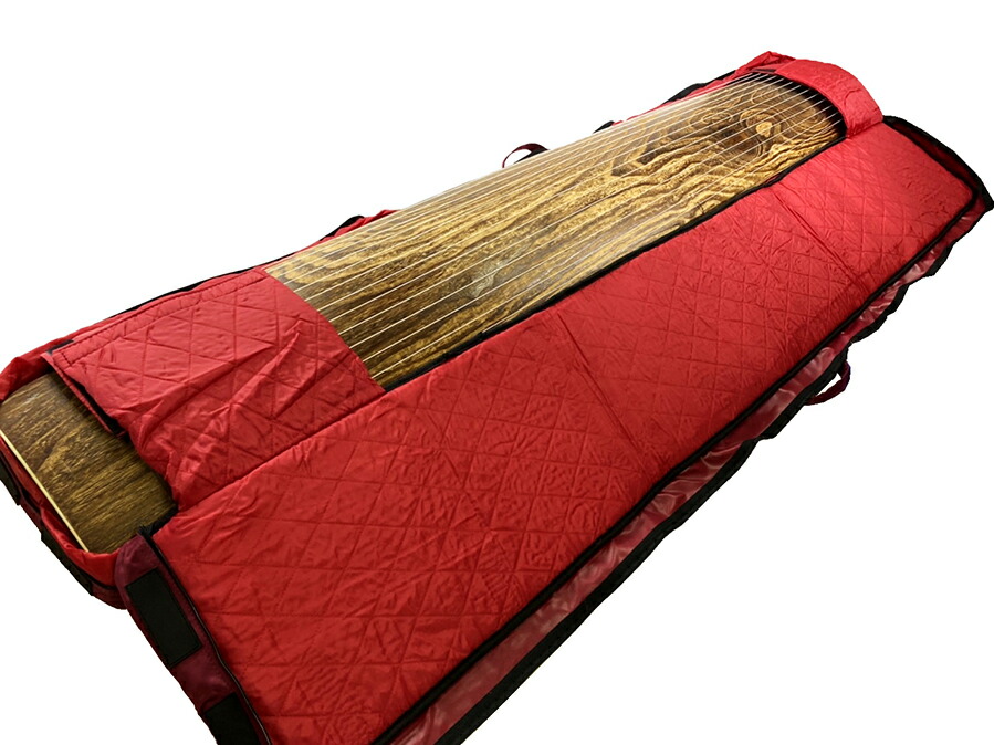 送料無料 木製筝 13本弦 和柄カバー付き 木製筝 13本弦 和柄カバー付き