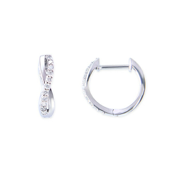 Pt900 ツツミ ピアス ダイヤモンド フープピアス プラチナ 【公式通販】