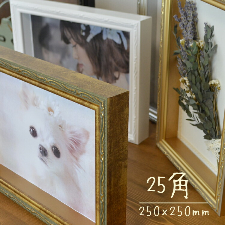 楽天市場】FF ボックスフレーム 立体額 額縁 正方形 25角 250×250mm