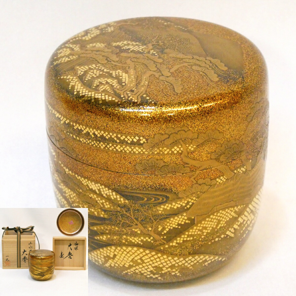 5【特別出品】総梨地 大名道具 農耕蒔絵 蒔絵 提げ重 京子❣️ ➀