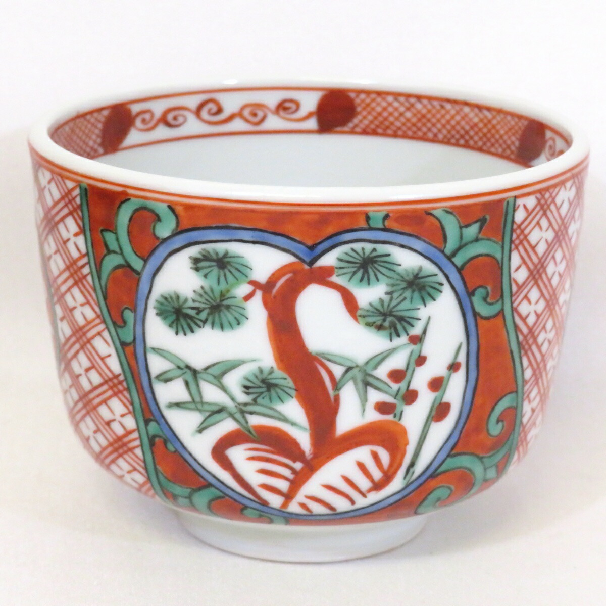 茶道具 紫翠窯 三代 西村徳泉造 染付 竹文 蓋置 共箱 V 8379 而妙斎