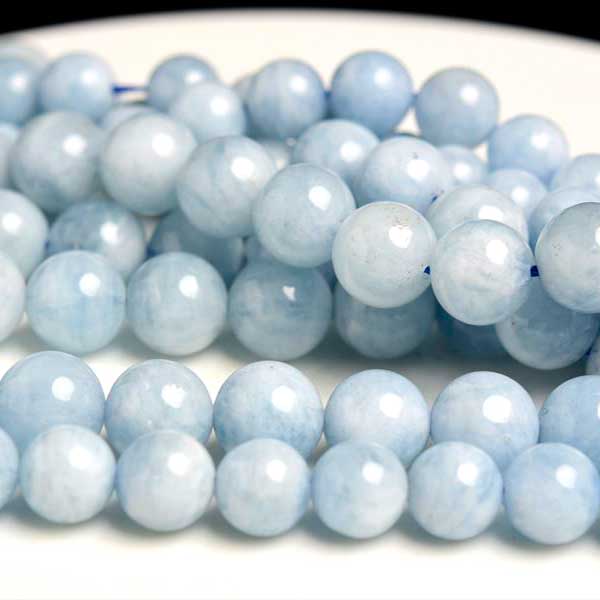 楽天市場】アクアマリンAA 藍玉 【約12mm珠連売り：一連約40cm】アクア