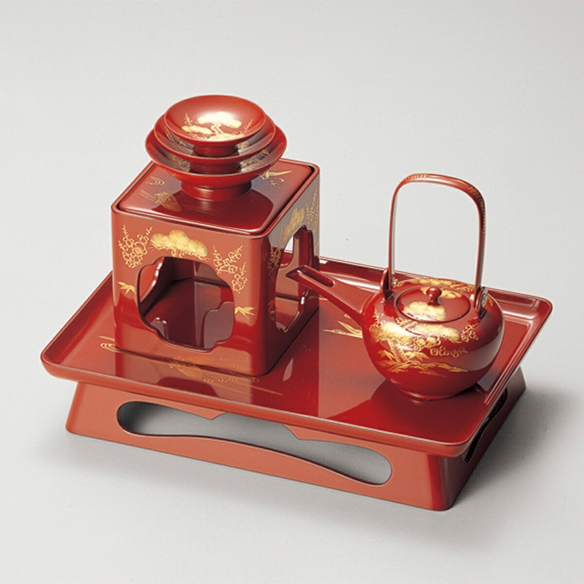 楽天市場】沈金松竹梅鶴亀 屠蘇器（朱） 宮内庁御用達 屠蘇器 日本製