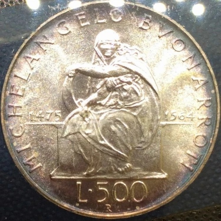 1975年 イタリア 500リラ ブオナロッティ 1975年 イタリア 500リラ