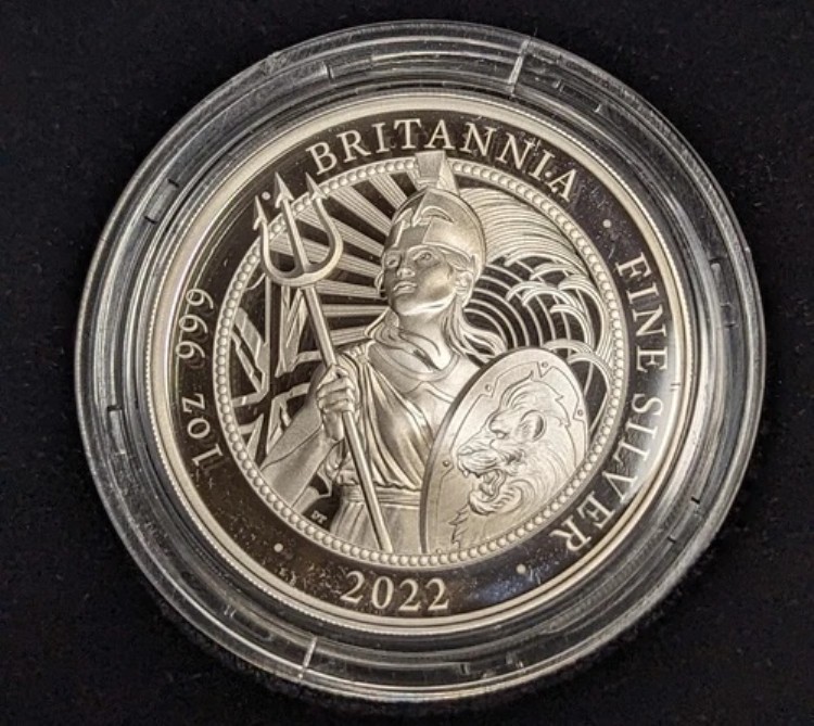 2022年 英国 2ポンド ブリタニア 1オンス .999 シルバー プルーフ