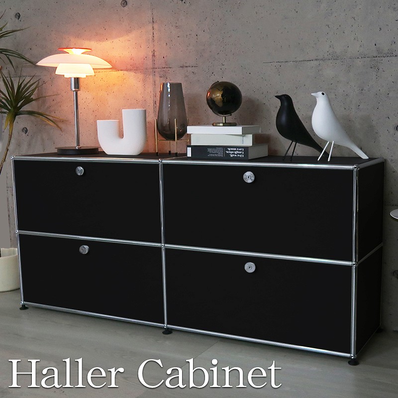 中古 USMハラー｜リビング・サイドボード 1列2段 ピュアホワイト 中古