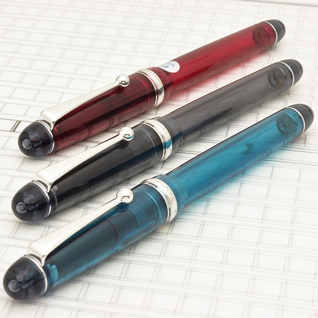 パイロット☆万年筆 カスタム74 透明軸 M中字 スケルトン 22