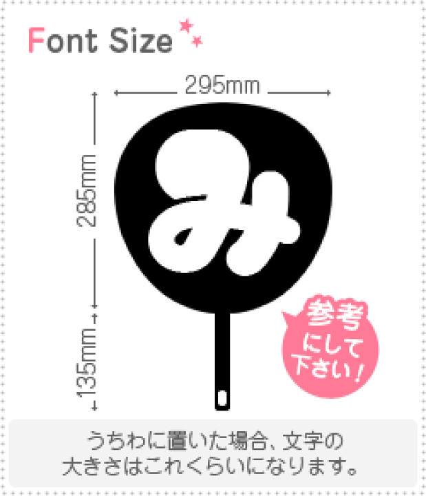 楽天市場】切り文字 【マイクみ1】サイズ：3L(うちわ最大サイズ)素材