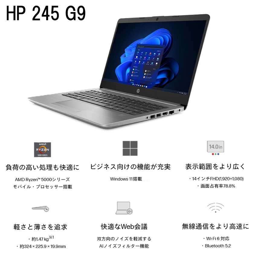 hp高性能8世代CPU Core i5最新Windows11 メモリ8GB 高速SSD240GB HDMI