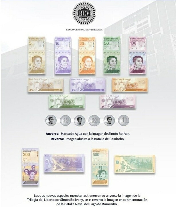 ベネズエラボリバル200デジタル紙幣5枚 ベネズエラボリバル200デジタル