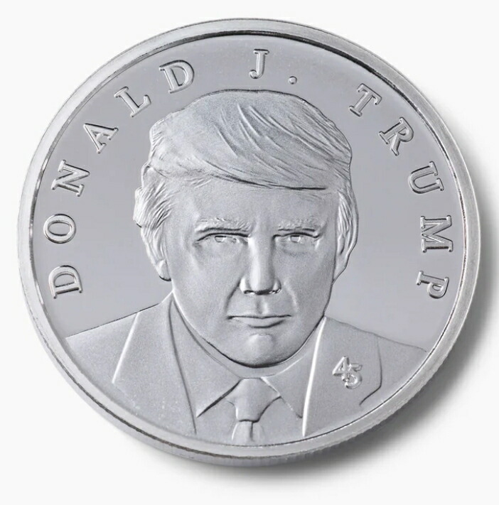 トランプ大統領 1oz 銀貨 銅貨セット 純銀 純銅 シルバー ラウンド