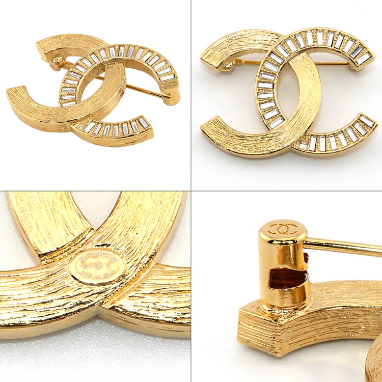 楽天市場】シャネル ブローチ アクセサリー CCマーク メタル ゴールド