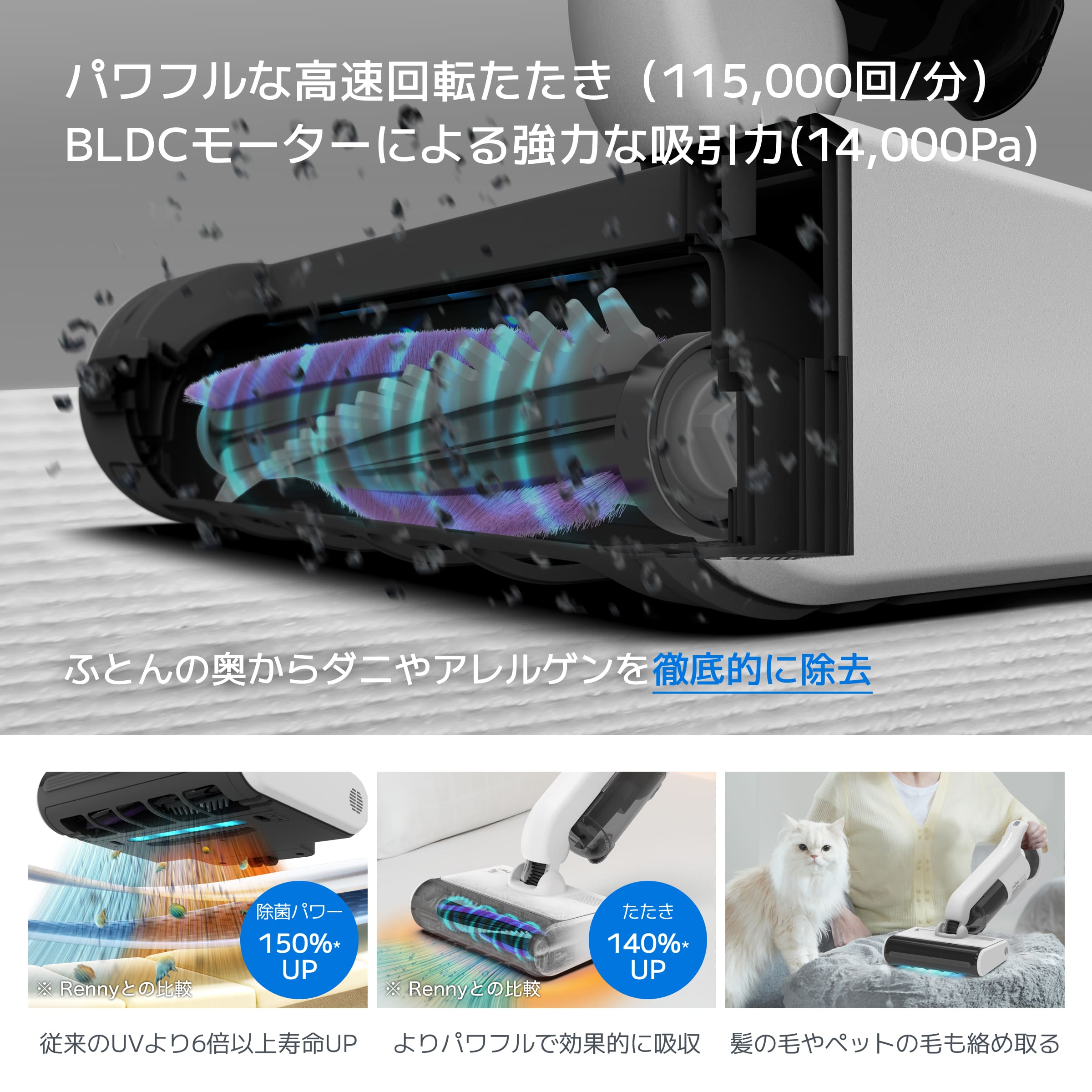 楽天市場】【温風モデル】コードレス 65度温風モデル／レイコップ 布団