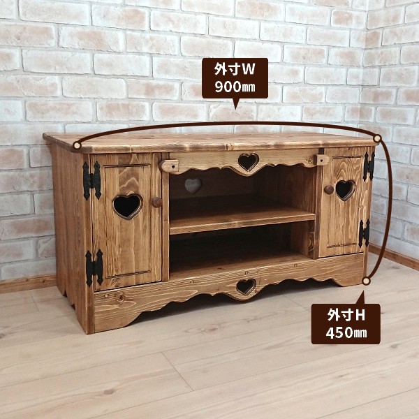 カントリー風テレビボード 木製( mid) カントリー風テレビボード 木製