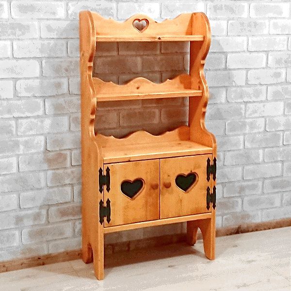 楽天市場】木製ミニカップボード オープンタイプ W45×H85cm [RCP-14