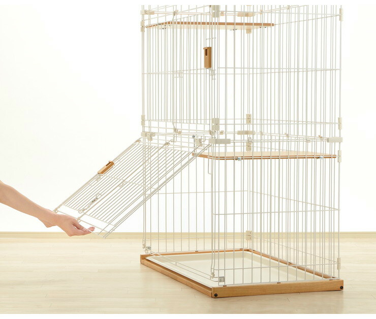 楽天市場】リッチェル 木製お掃除簡単キャットサークル M 猫用 ペット