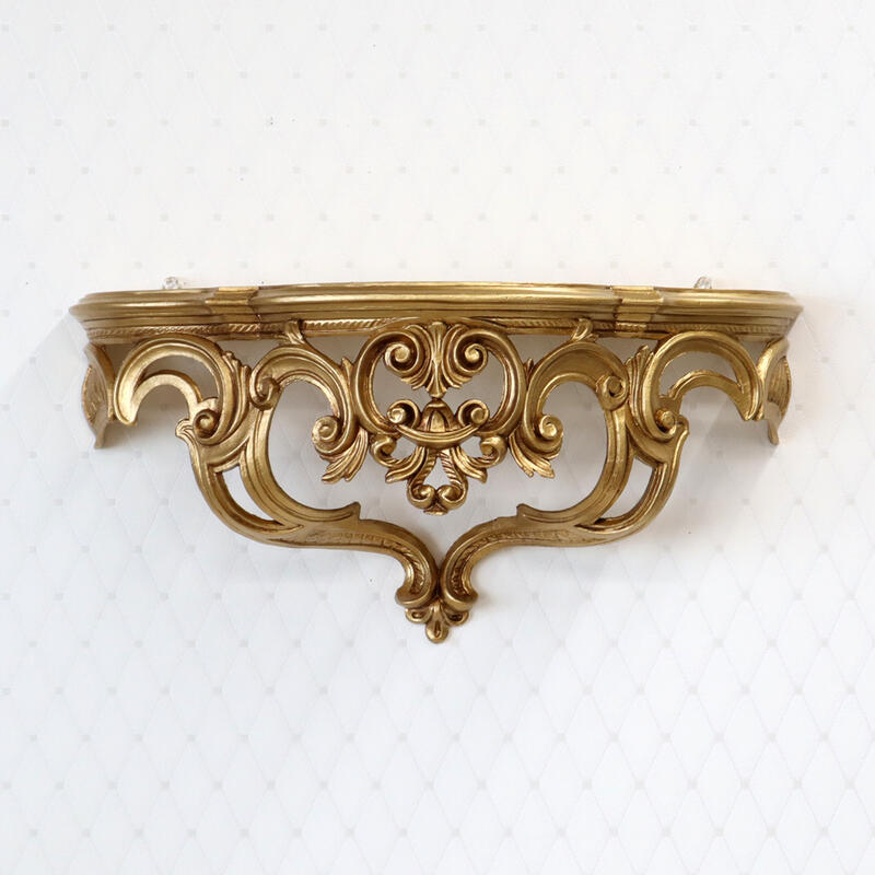 楽天市場】イタリア製 壁掛けコンソール ゴールドデコレーション