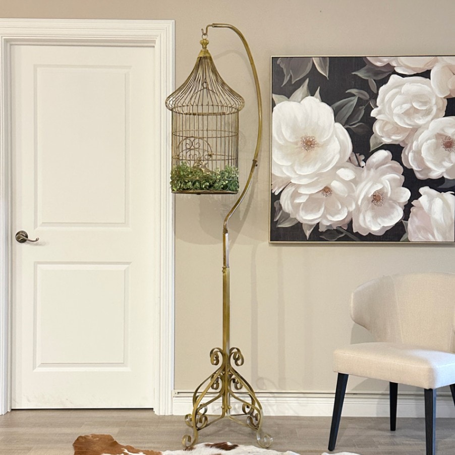 楽天市場】アンティークバードケージ スタンドセットアンティーク